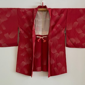 Vintage Japanische Kimono Jacke - Haori - Dunkelrosa