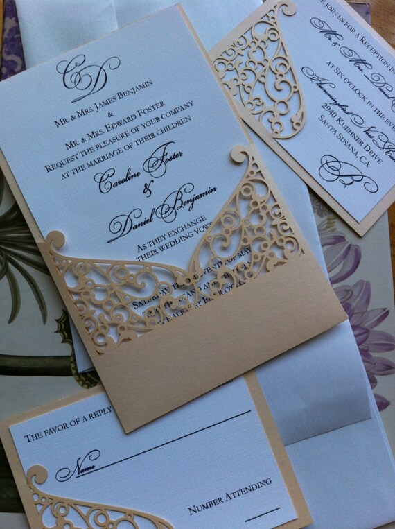 Free Samples Pocketfold Wedding Invitations 4