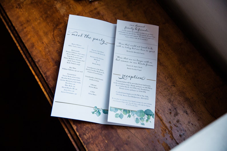 Best Day Ever Tri-Fold Wedding Programs image 3