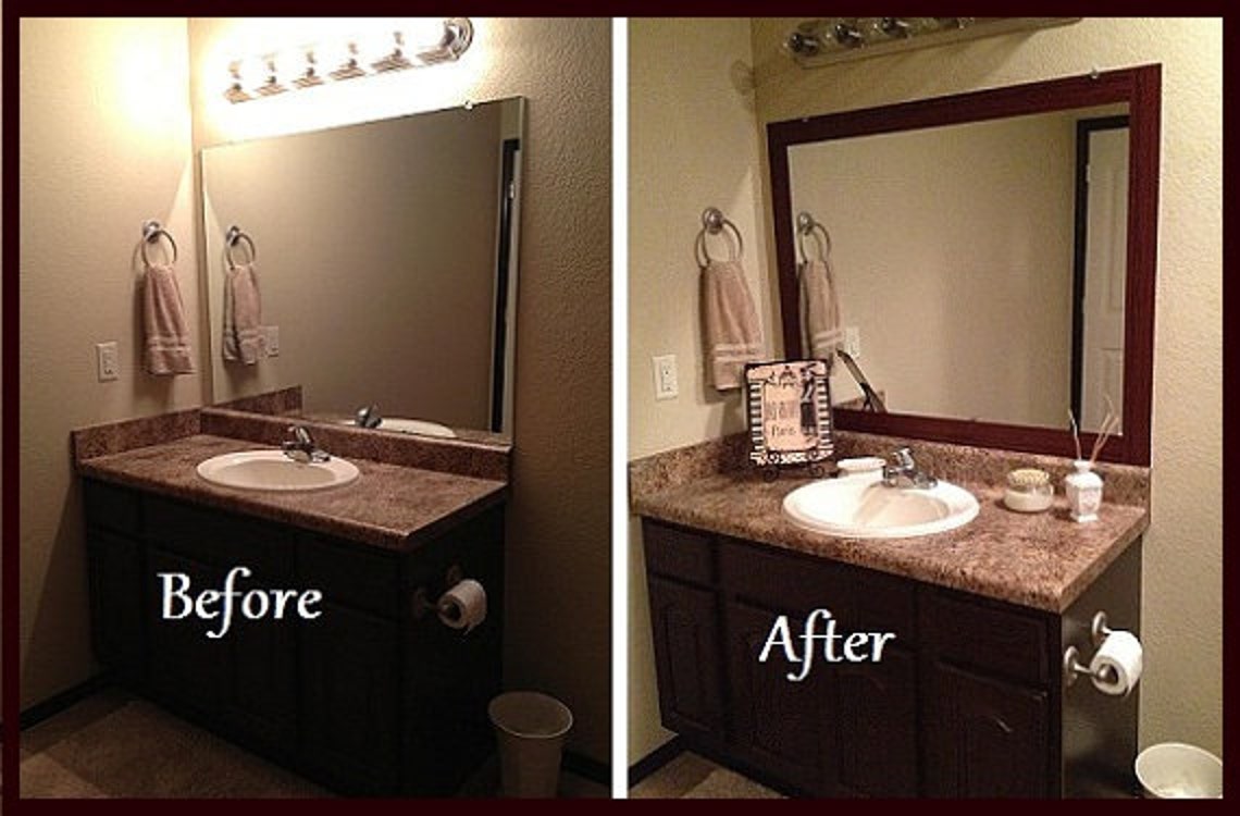 Stick On Frame Adhesive Frame for Bathroom Mirrors and Wall Etsy