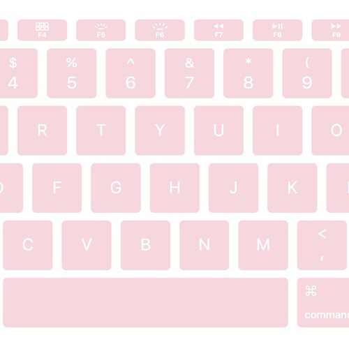 Pastel Pink Keyboard Stickers Macbook Keyboard Decal Decal Etsy