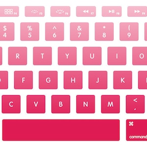 MacBook Keyboard Decal Stickers - Cherry Pink Ombre!