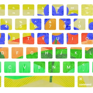 Colorful Flower Landscape Macbook Keyboard Decal Stickers!