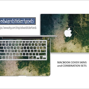 MacBook Cover Skin and Combination Sets - Topographic Grunge Pattern!