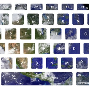 Blue Marble Earth Macbook Keyboard Decal Stickers