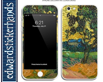 iPhone Decorative Cover Skin- Van Gogh Landscape at Twilight Pattern!