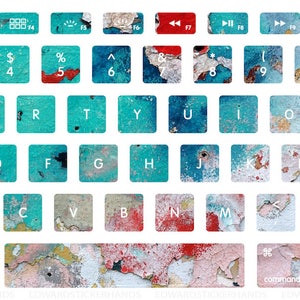 Macbook Keyboard Decal Stickers - Colorful Graffiti Grunge Abstract Pattern!