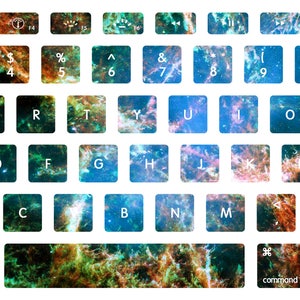 Crab Nebula  Macbook Keyboard Decal Stickers