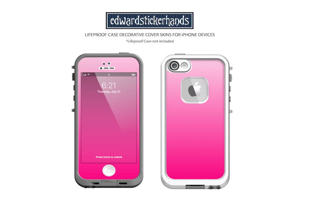 Lifeproof Case Decal Sticker Skin for Iphones Cherry Pink Ombre Pattern