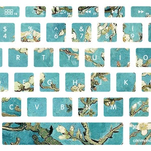 Van Gogh Blossoming Almond Tree Macbook Keyboard Decal Stickers