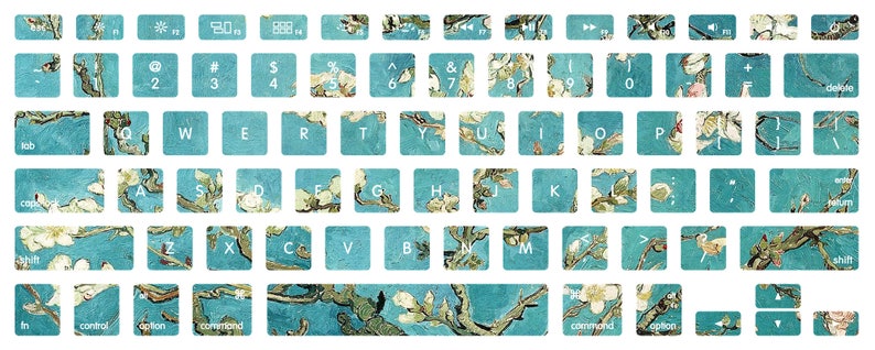 Van Gogh Blossoming Almond Tree Macbook Keyboard Decal Stickers