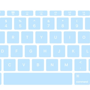 Pastel Blue Macbook Keyboard Decal Stickers