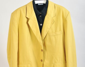 Vintage 90s yellow blazer jacket