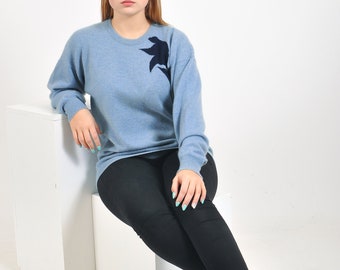 Vintage 80's mohair crew neck jumper