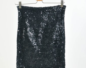 VINTAGE 90S disco skirt in black