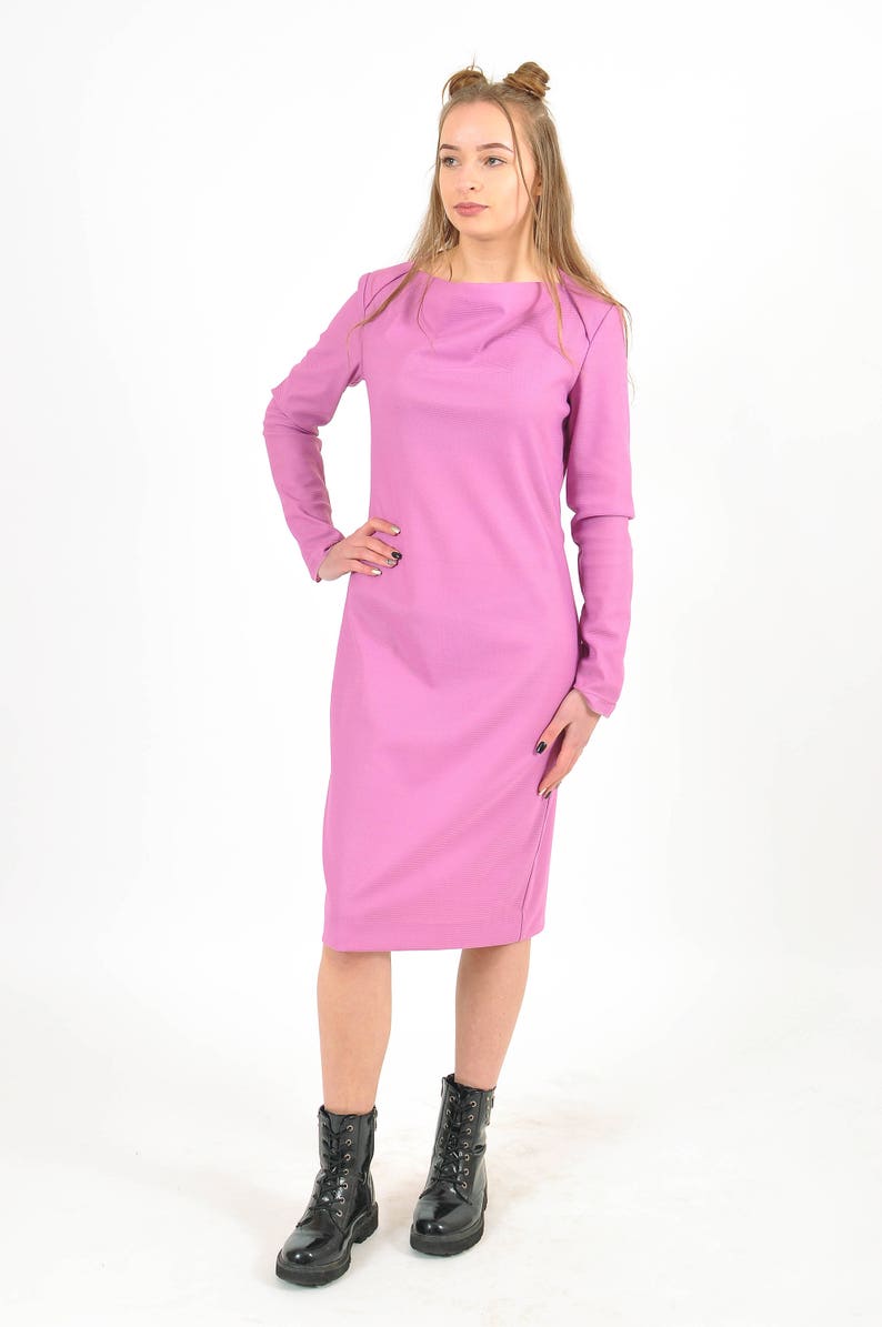 Unique handmade elegant lilac dress