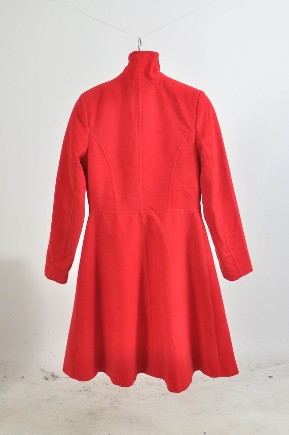 Vintage 00s double breasted coat in red - image 4
