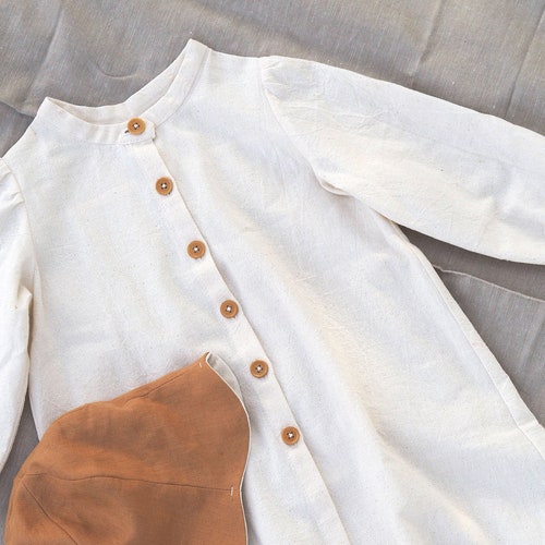 Baby Shirt Dress Baby Dress With Buttons Girls Linen Dress Etsy