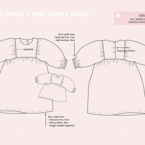 Ruffle Dress Pattern Doll Ruffle Dress PDF Pattern Girl Dress Pattern Baby Girl Flower Vintage Girl Dress Doll Clothes image 8