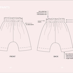 Little Moroccan Summer Set | PDF Pattern & Sewing Instructions | Baby Vest Pattern + Harem Pants Pattern | 0M-6Y image 10