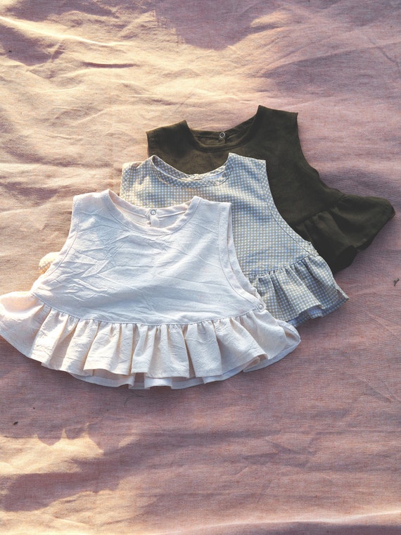 Baby Ruffle Top / Boy Girl Vest with Frills / Baby Toddler Etsy