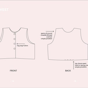 Little Moroccan Summer Set | PDF Pattern & Sewing Instructions | Baby Vest Pattern + Harem Pants Pattern | 0M-6Y image 9