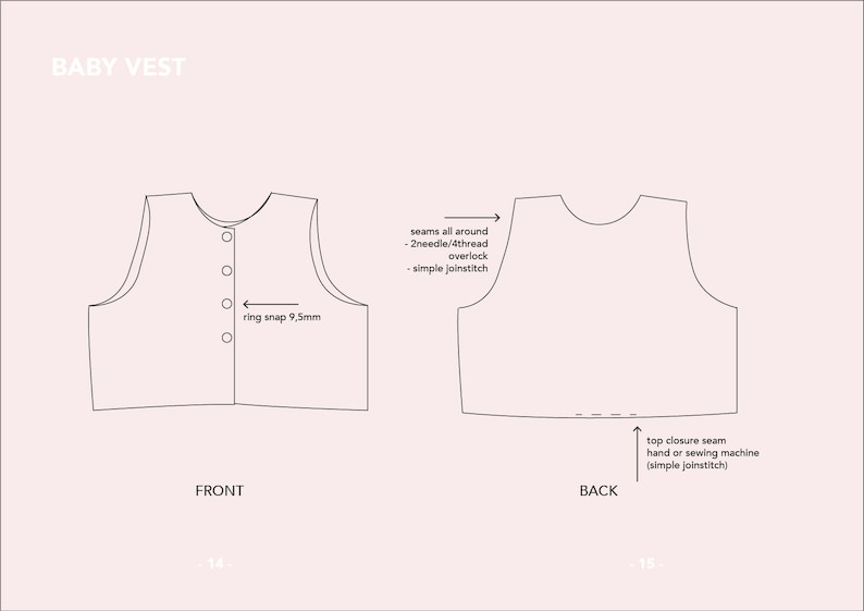 Little Moroccan Summer Set | PDF Pattern & Sewing Instructions | Baby Vest Pattern + Harem Pants Pattern | 0M-6Y image 9