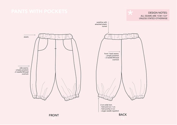 iThinksew - Patterns and More - (1Y~10Y) Easy Pattern Baby and Kids Pants  Pattern with Pockets PDF Sewing Pattern Baby Pattern Beginner Pattern Girls Pants  Pattern Children