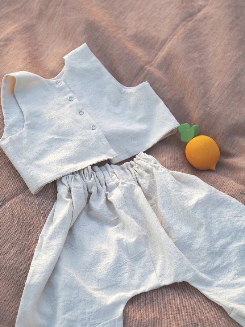 Little Moroccan Summer Set | PDF Pattern & Sewing Instructions | Baby Vest Pattern + Harem Pants Pattern | 0M-6Y image 1