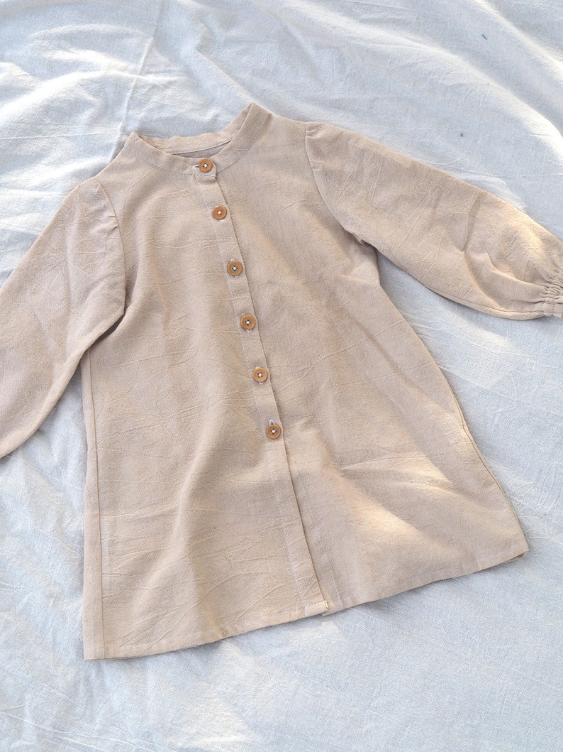 Baby Shirt Dress Baby Dress With Buttons Girls Linen Dress Etsy