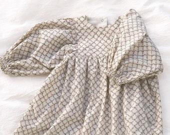 Smock Dress Sewing Pattern | Baby Linen Dress | Girl Ruffle Dress Pattern | Vintage Girl Dress | PDF Pattern Instant Download + Tutorial