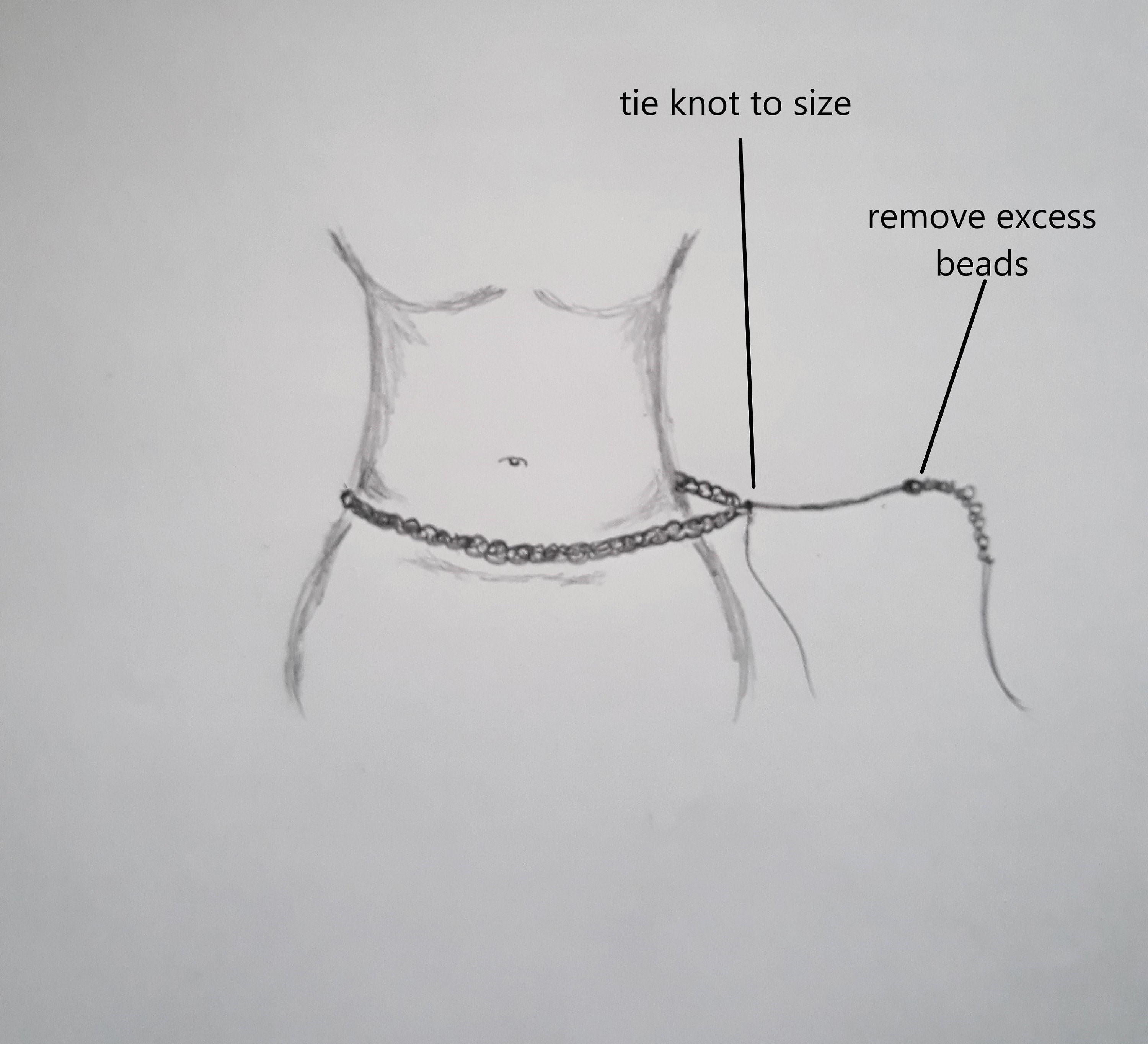 how do you tie waist beads
