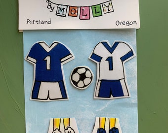 Soccer clothes for Magnetic Paper Doll Collection