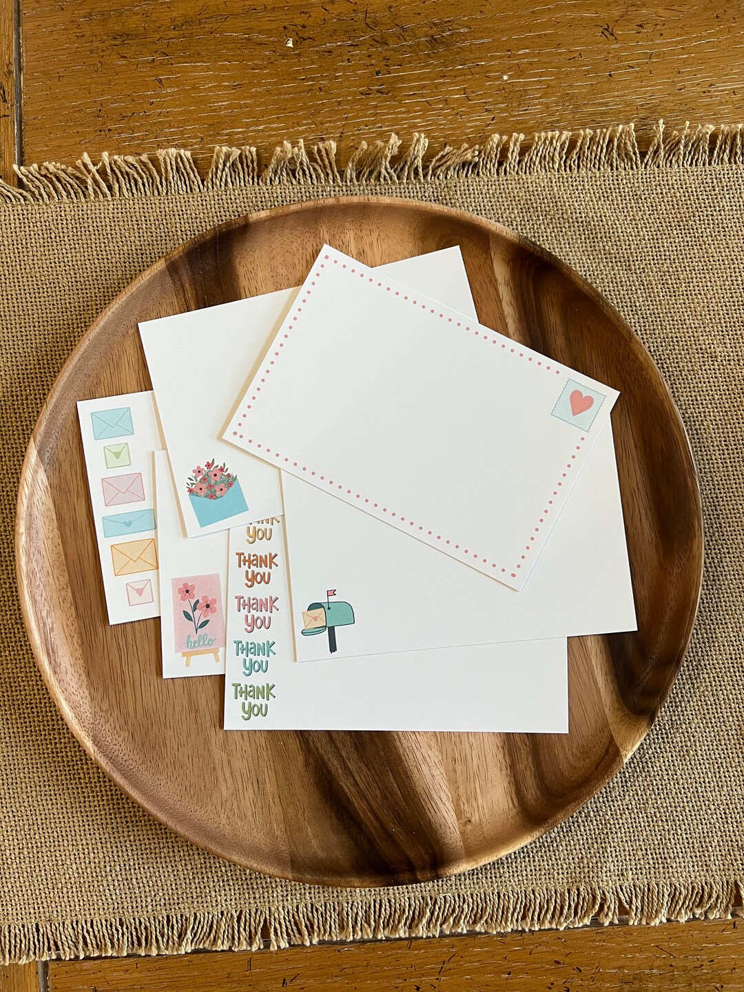 Flat Note Cards With Envelopes, Set of 6 - Etsy