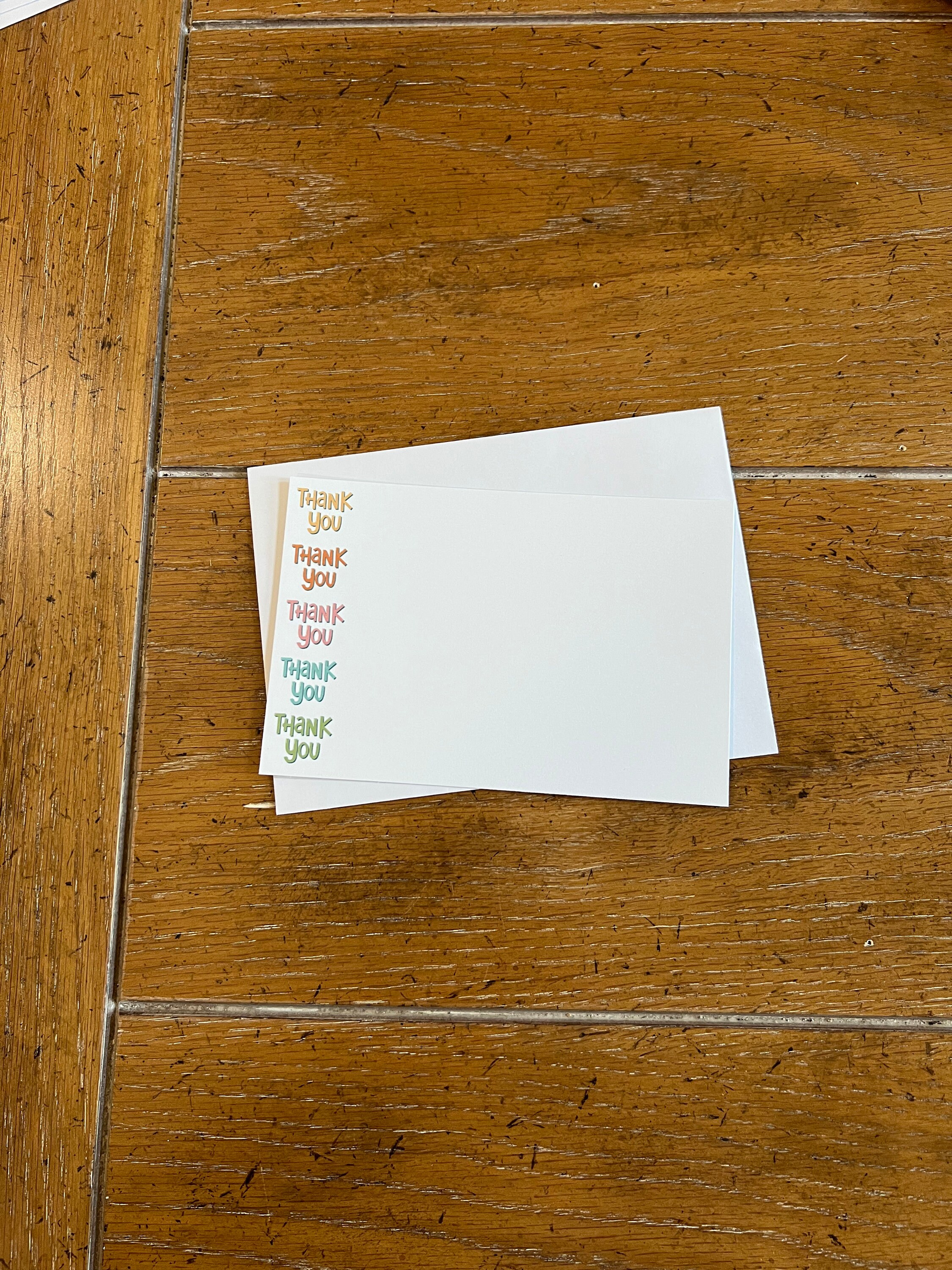 Flat Note Cards With Envelopes, Set of 6 - Etsy Australia