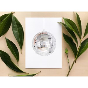 Disco Ball Wall Art, Disco Ball Print , Disco Ball Illustration