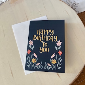 Biglietto di compleanno scritto a mano, biglietto di auguri scritto a mano, biglietto di compleanno