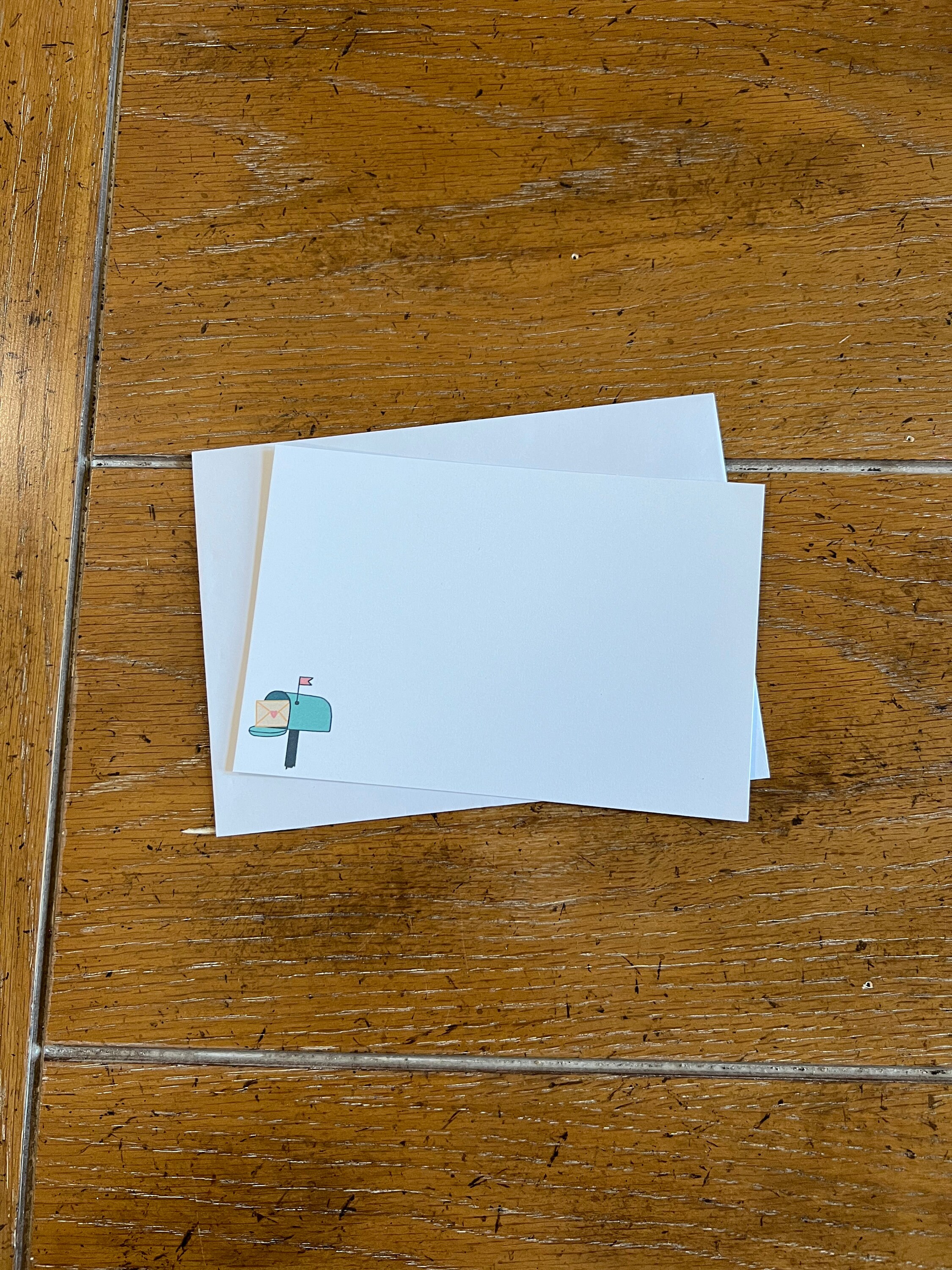 Flat Note Cards With Envelopes, Set of 6 - Etsy Australia