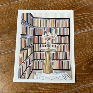Impresión de arte de la biblioteca, arte de la pared de la biblioteca