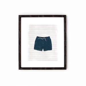 Swimming Trunks Art Print, Men’s Bathing Suit Wall Art, Lake Life Art Print