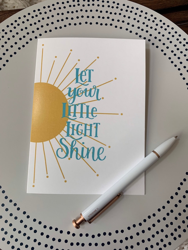 Let Your Little Light Shine Card - Etsy