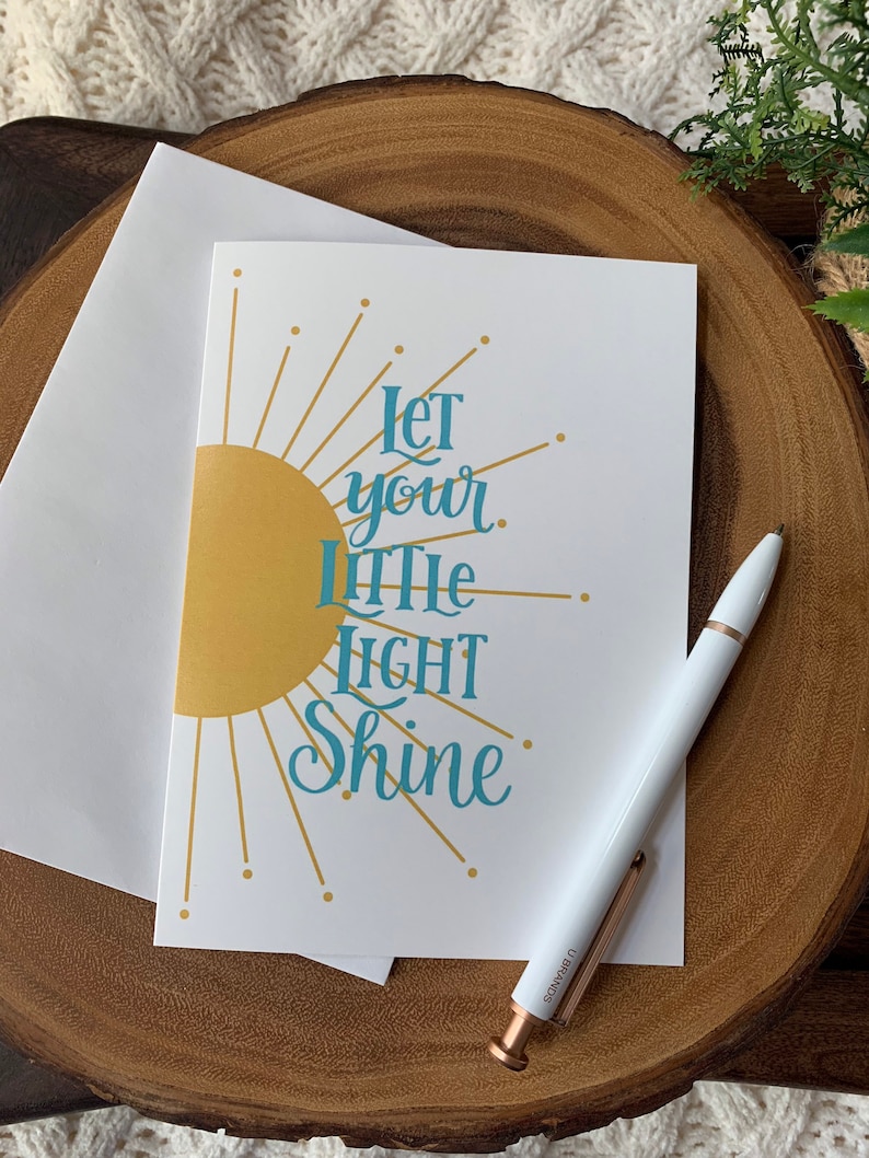 Let Your Little Light Shine Card - Etsy