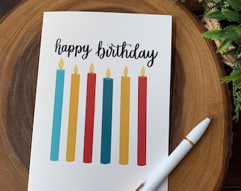 Happy Birthday Card with candles