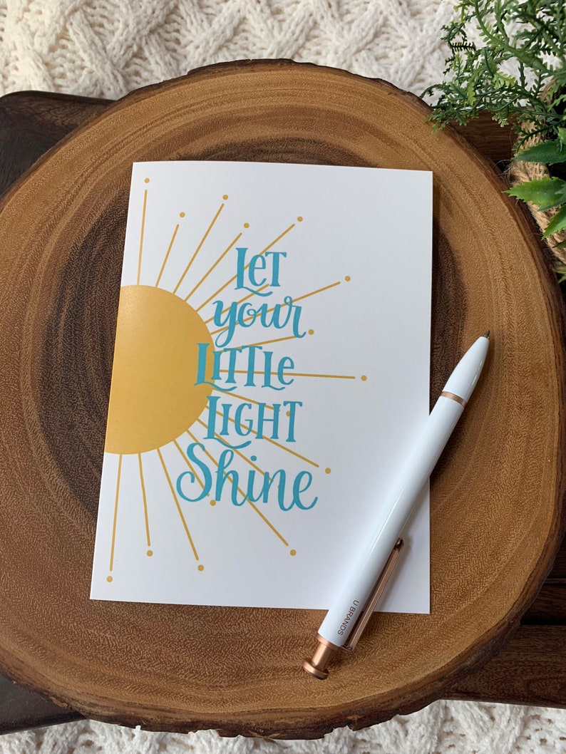 Let Your Little Light Shine Card - Etsy