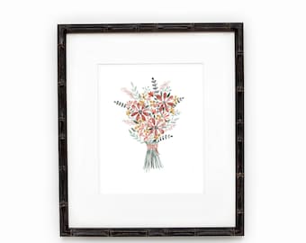 Watercolor Floral Bouquet Print