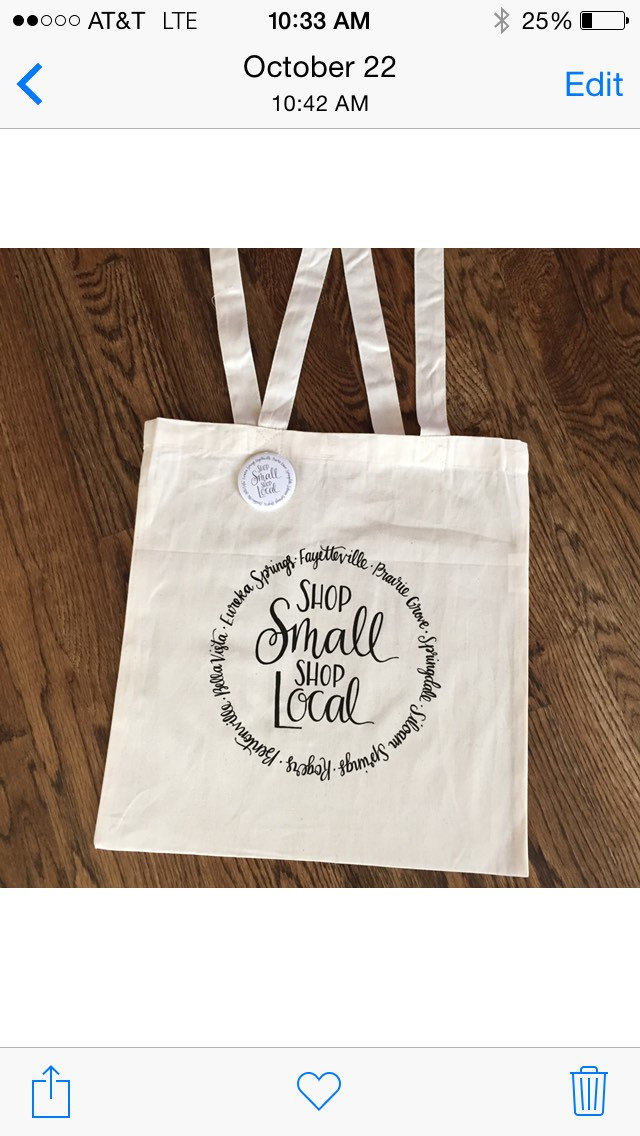 Shop Small Shop Local Tote Bag northwest Arkansas Etsy