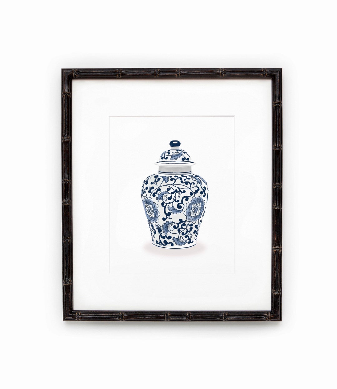 Blue and White Ginger Jar Print 4 Etsy