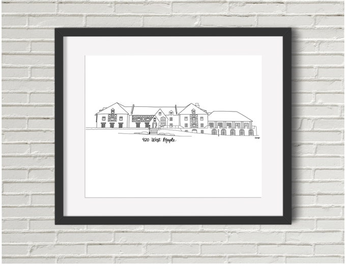 Delta Delta Delta Sorority House Fayetteville Arkansas Etsy