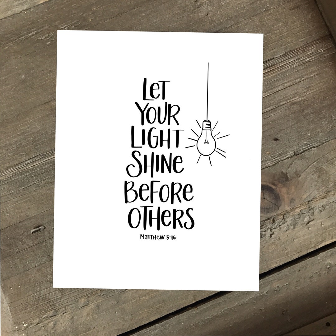 Let Your Light Shine Print - Etsy