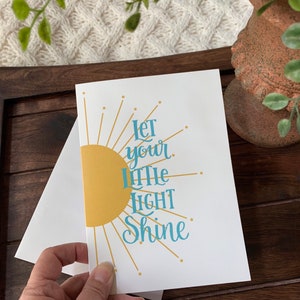 Let Your Little Light Shine Card - Etsy